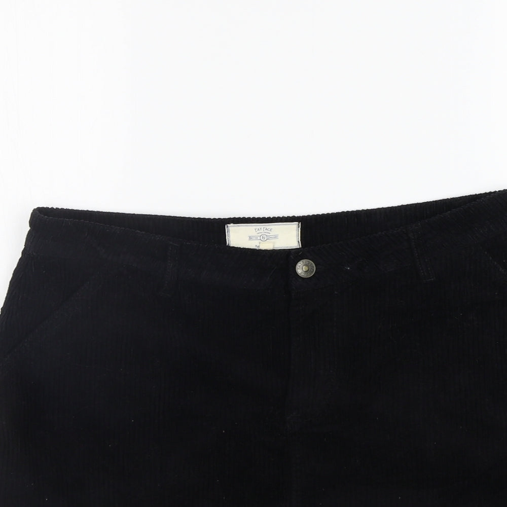 Fat Face Womens Black   A-Line Skirt Size 10