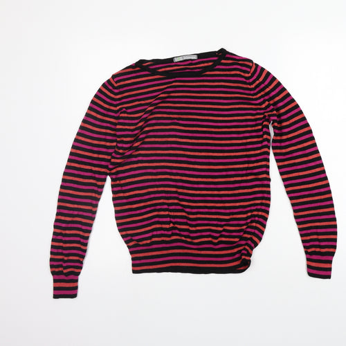 Marks and Spencer Womens Beige Striped  Pullover Jumper Size 10