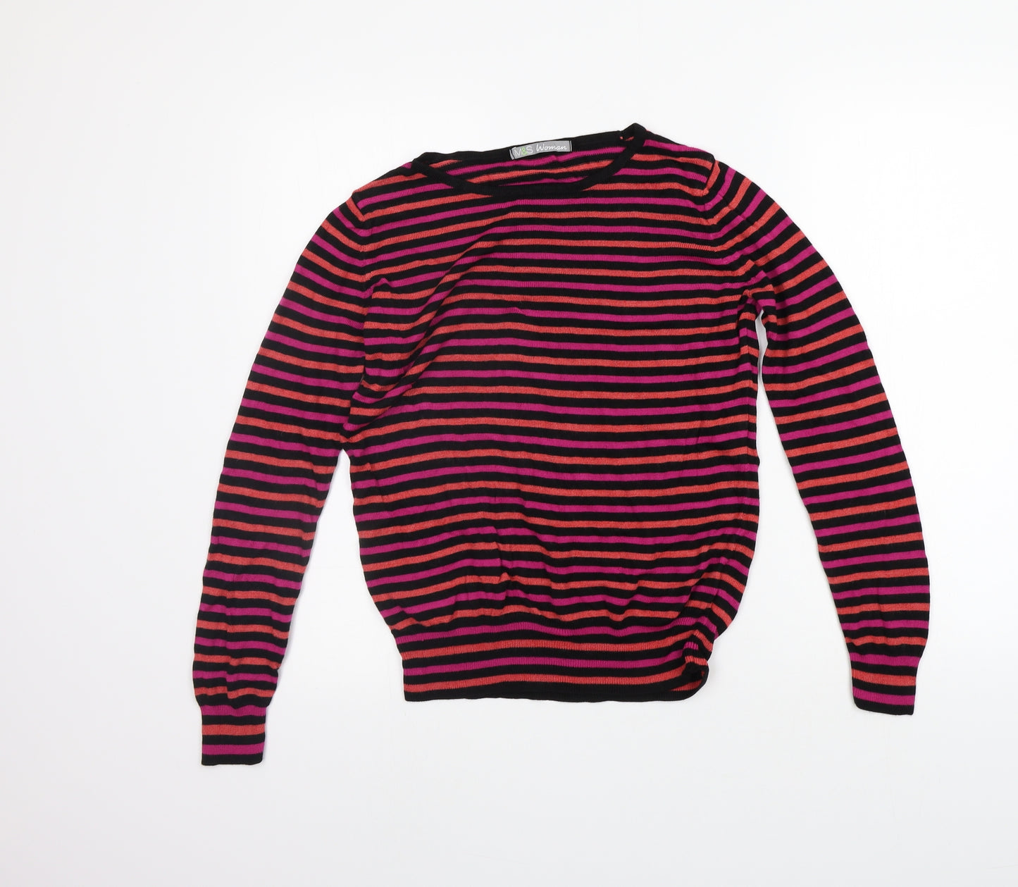 Marks and Spencer Womens Beige Striped  Pullover Jumper Size 10