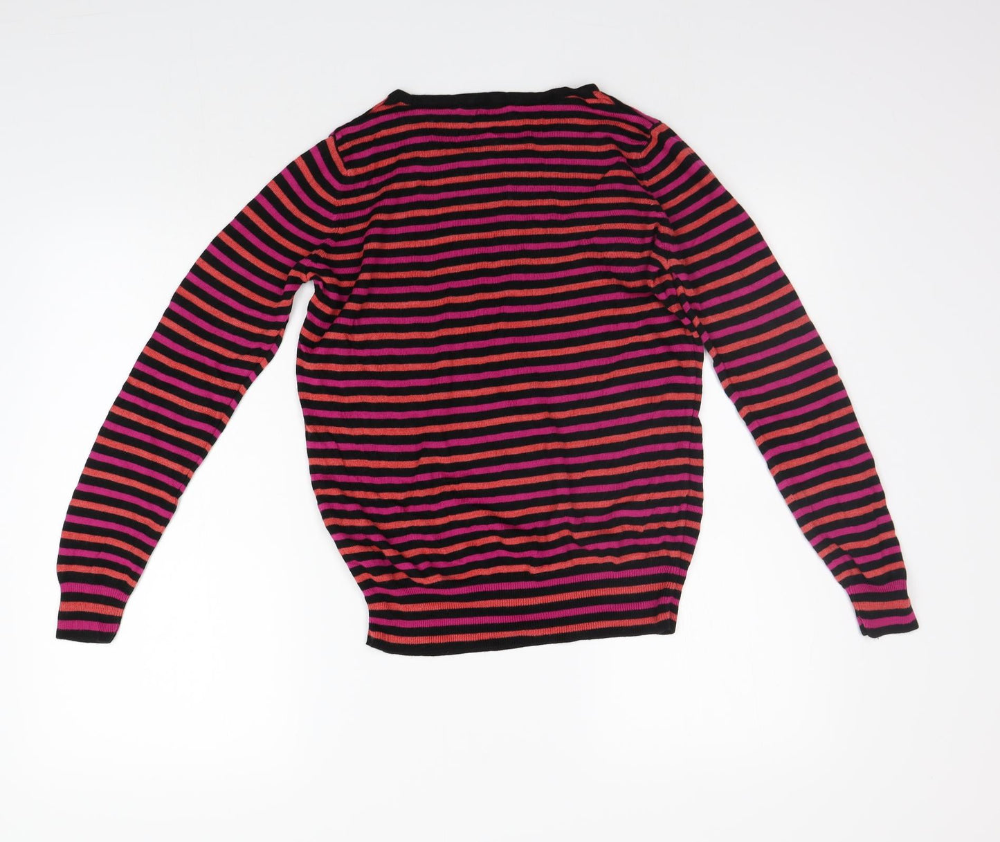 Marks and Spencer Womens Beige Striped  Pullover Jumper Size 10