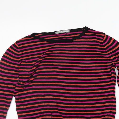 Marks and Spencer Womens Beige Striped  Pullover Jumper Size 10