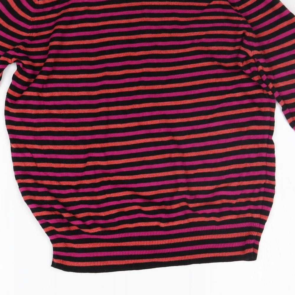 Marks and Spencer Womens Beige Striped  Pullover Jumper Size 10