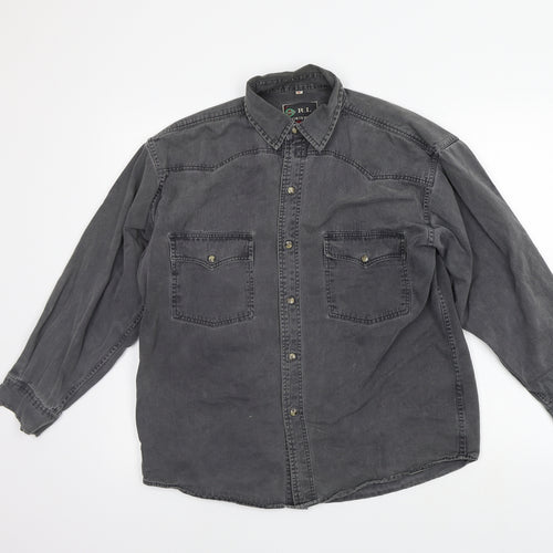RL sportswear Mens Grey    Button-Up Size M