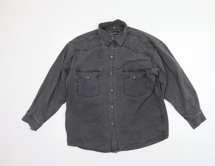 RL sportswear Mens Grey    Button-Up Size M