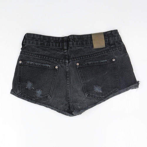 Pull&Bear Womens Grey   Cut-Off Shorts Size 8