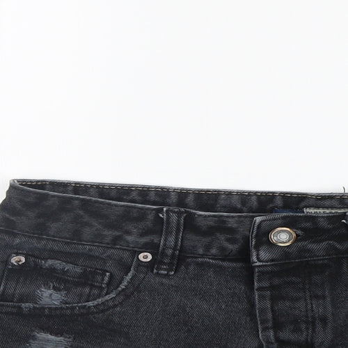 Pull&Bear Womens Grey   Cut-Off Shorts Size 8