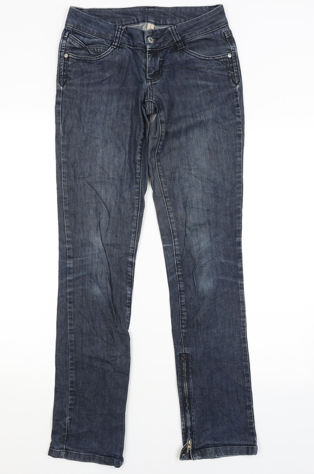 VERO MODA Womens Blue   Straight Jeans Size 10 L32 in