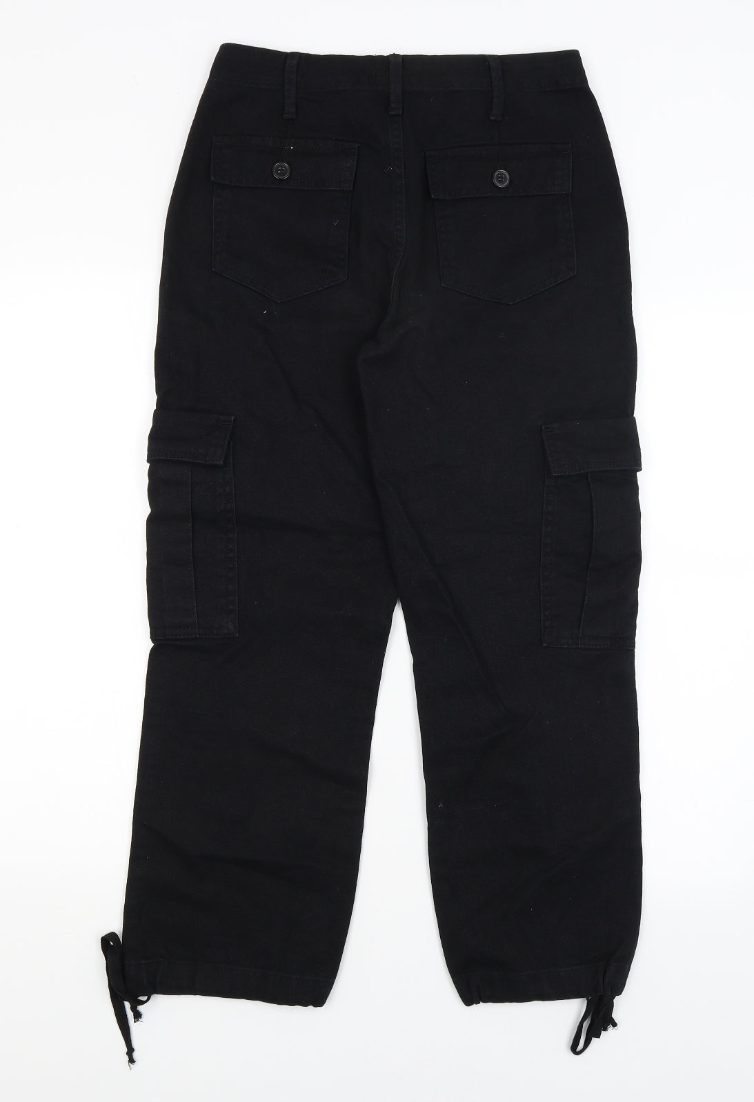 Preworn Womens Black   Cropped Trousers Size 8 L26 in