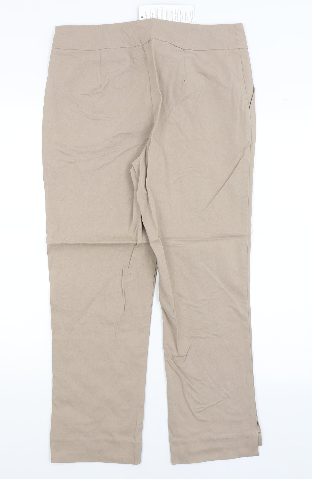 Marla Wynne Womens Beige   Capri Trousers Size 14 L26 in