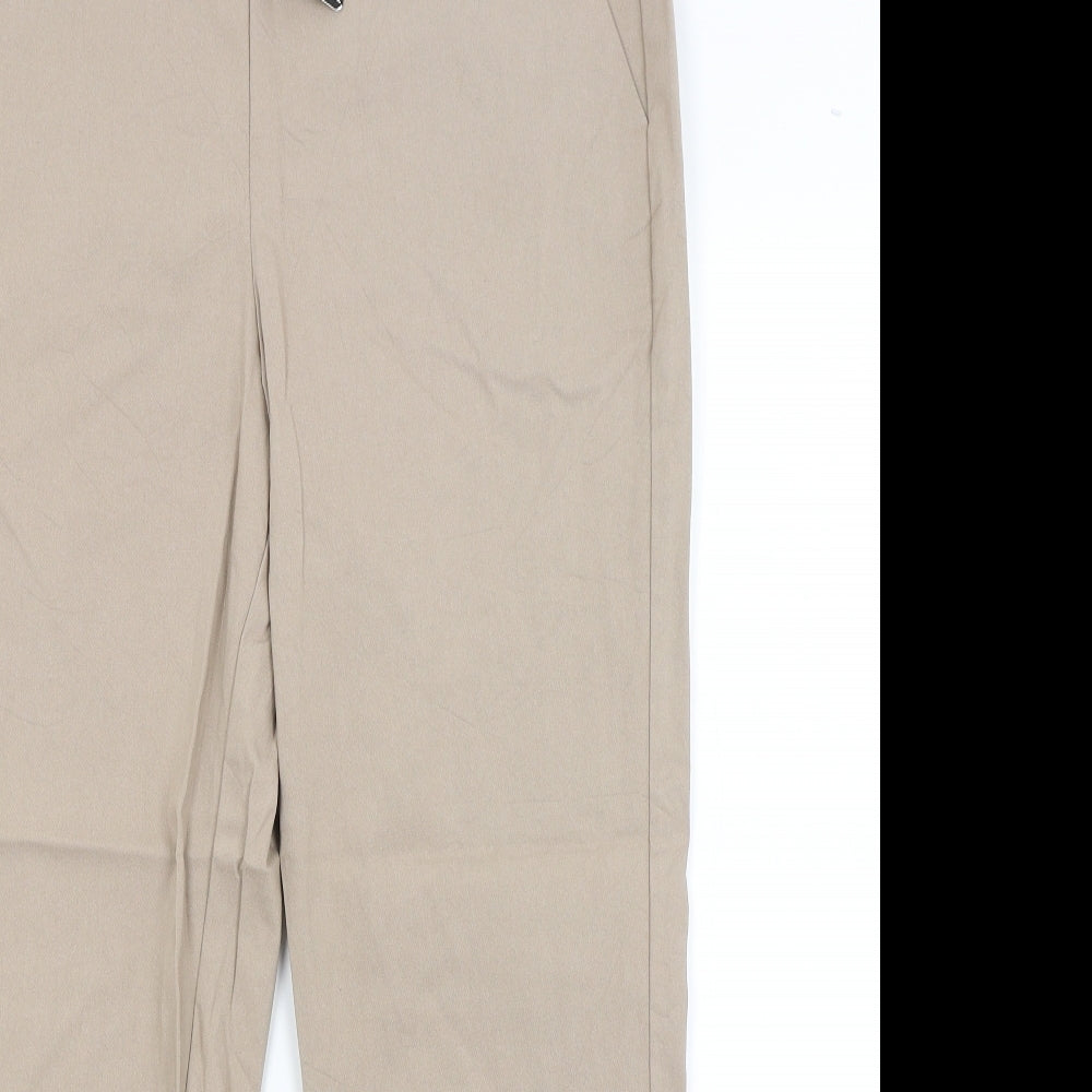 Marla Wynne Womens Beige   Capri Trousers Size 14 L26 in