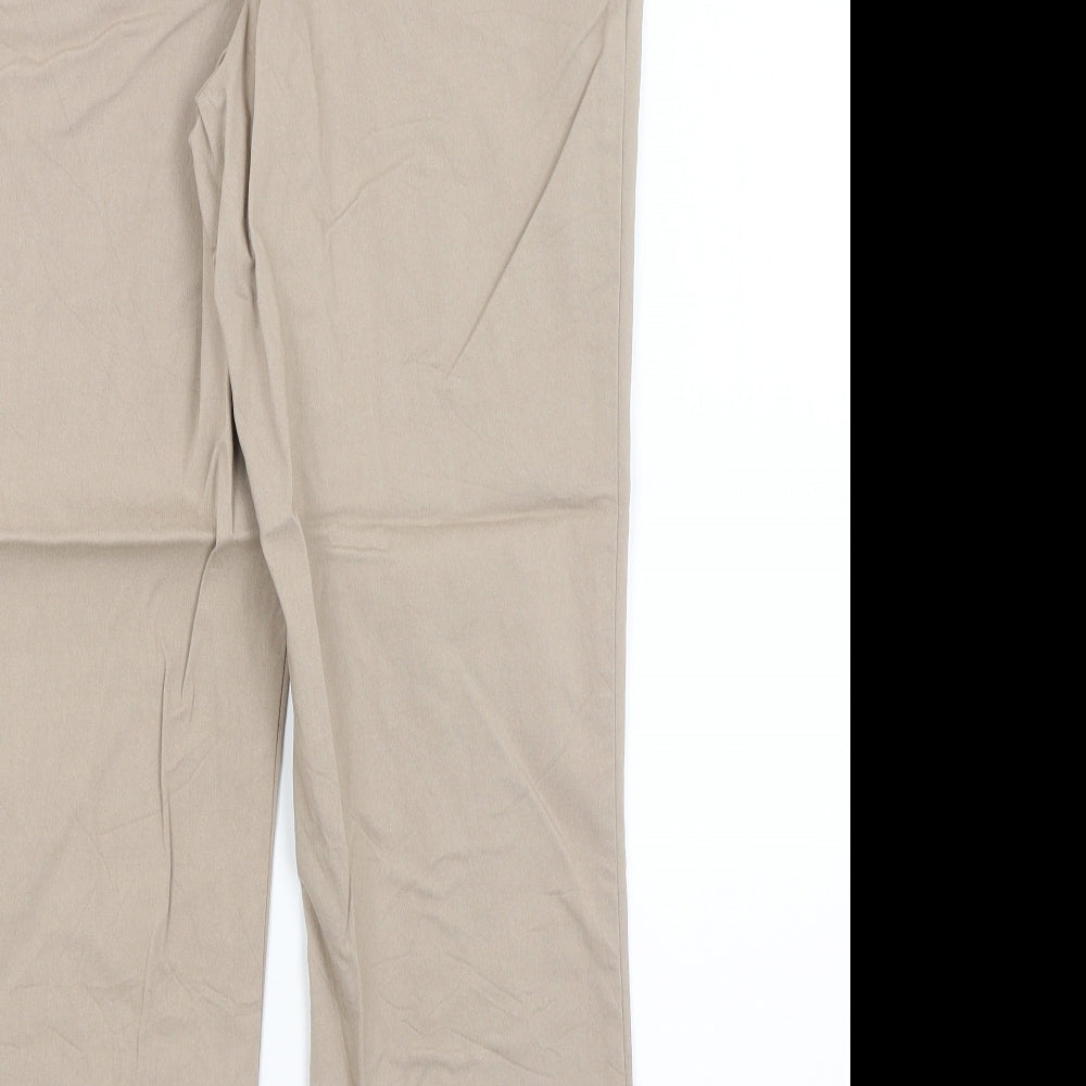 Marla Wynne Womens Beige   Capri Trousers Size 14 L26 in
