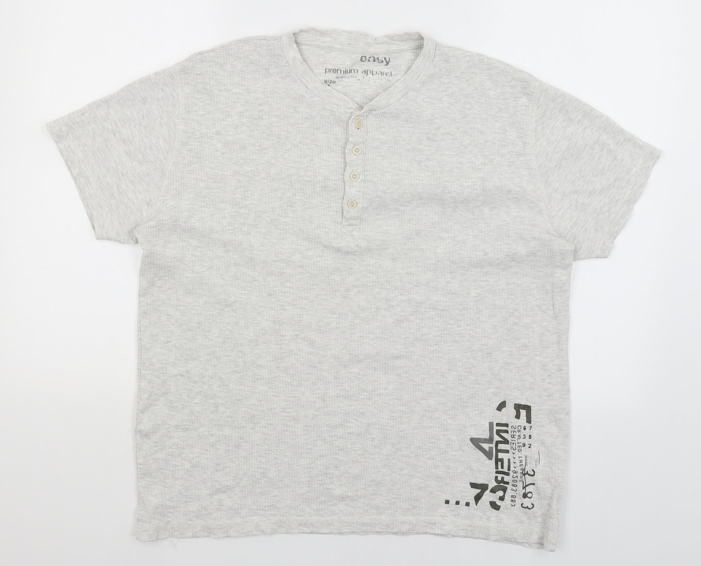 Easy Mens White    T-Shirt Size L