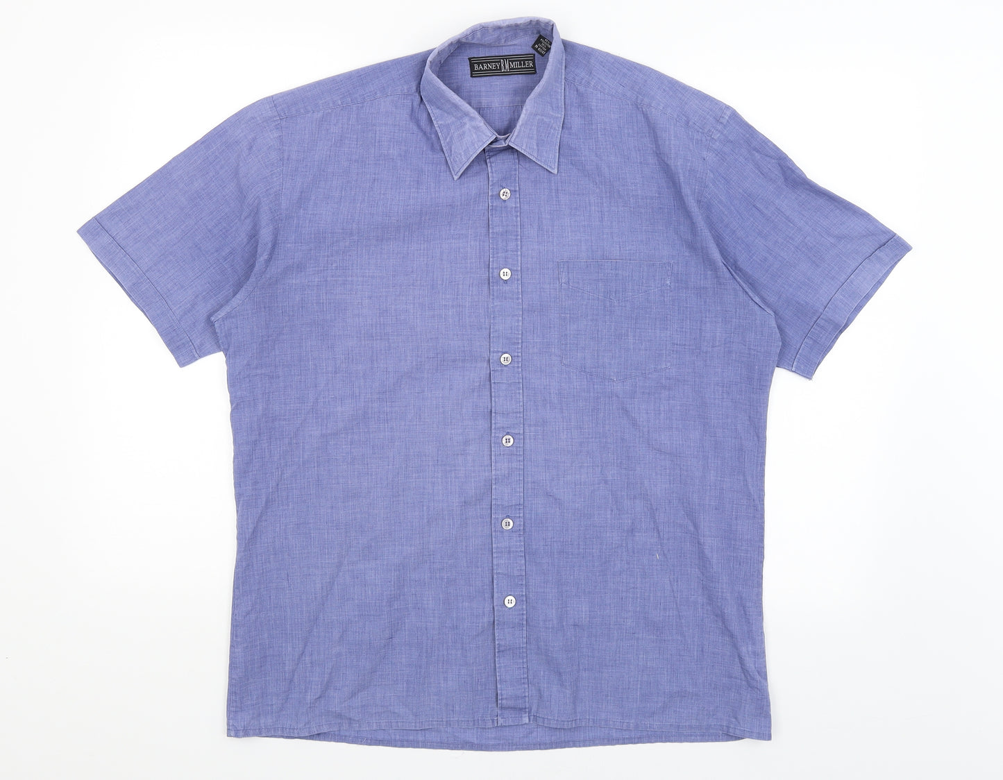 Barney Miller Mens Blue    Button-Up Size M