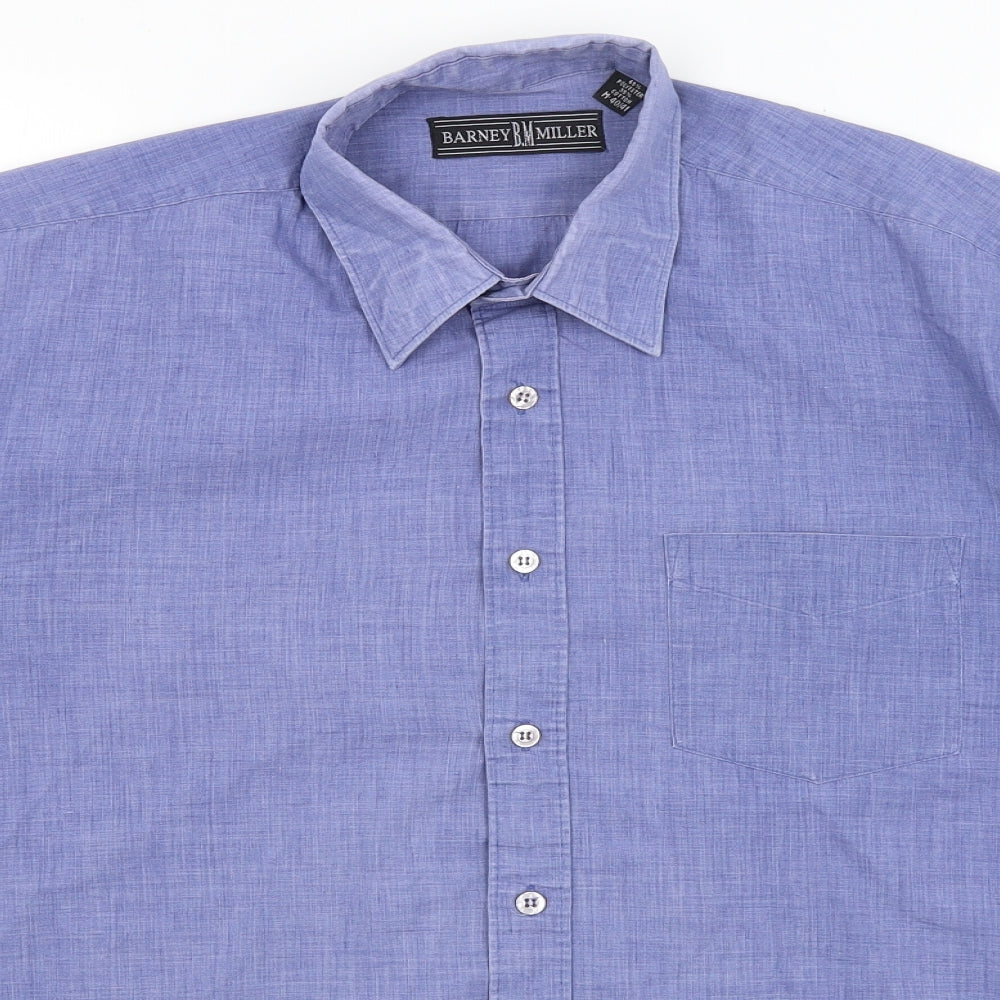 Barney Miller Mens Blue    Button-Up Size M