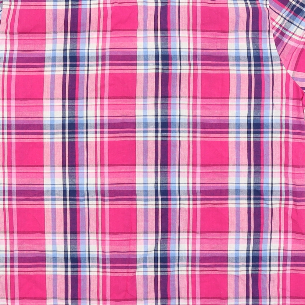 Love to Lounge Womens Pink Plaid  Top Pyjama Top Size 12