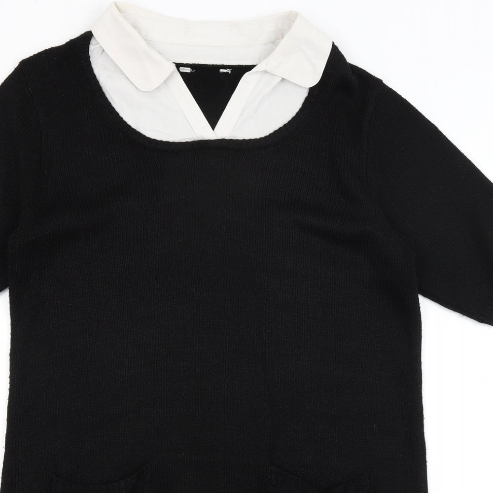 Preworn Womens Black   Pullover Jumper Size 12