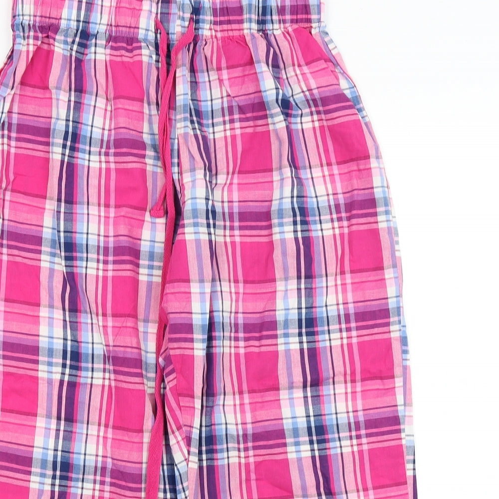 Love to Lounge Womens Pink Plaid  Capri Pyjama Pants Size 10
