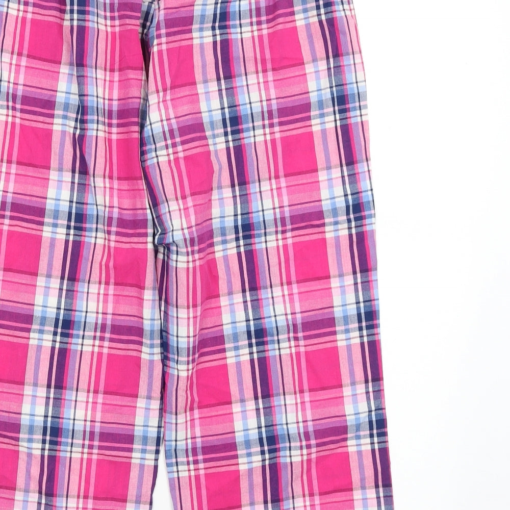 Love to Lounge Womens Pink Plaid  Capri Pyjama Pants Size 10