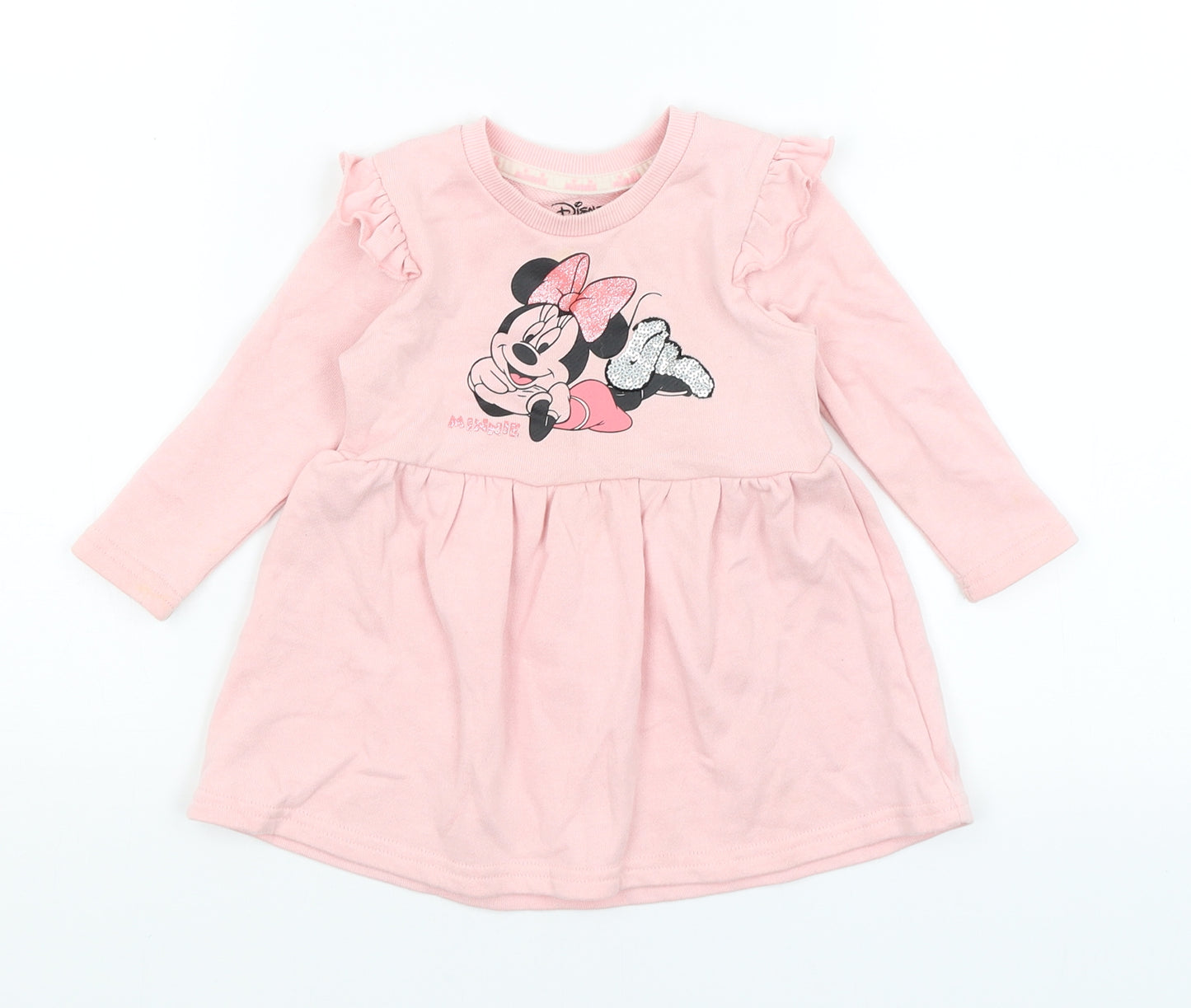 Disney Baby Pink   Fit & Flare  Size 9-12 Months  - Minnie Mouse