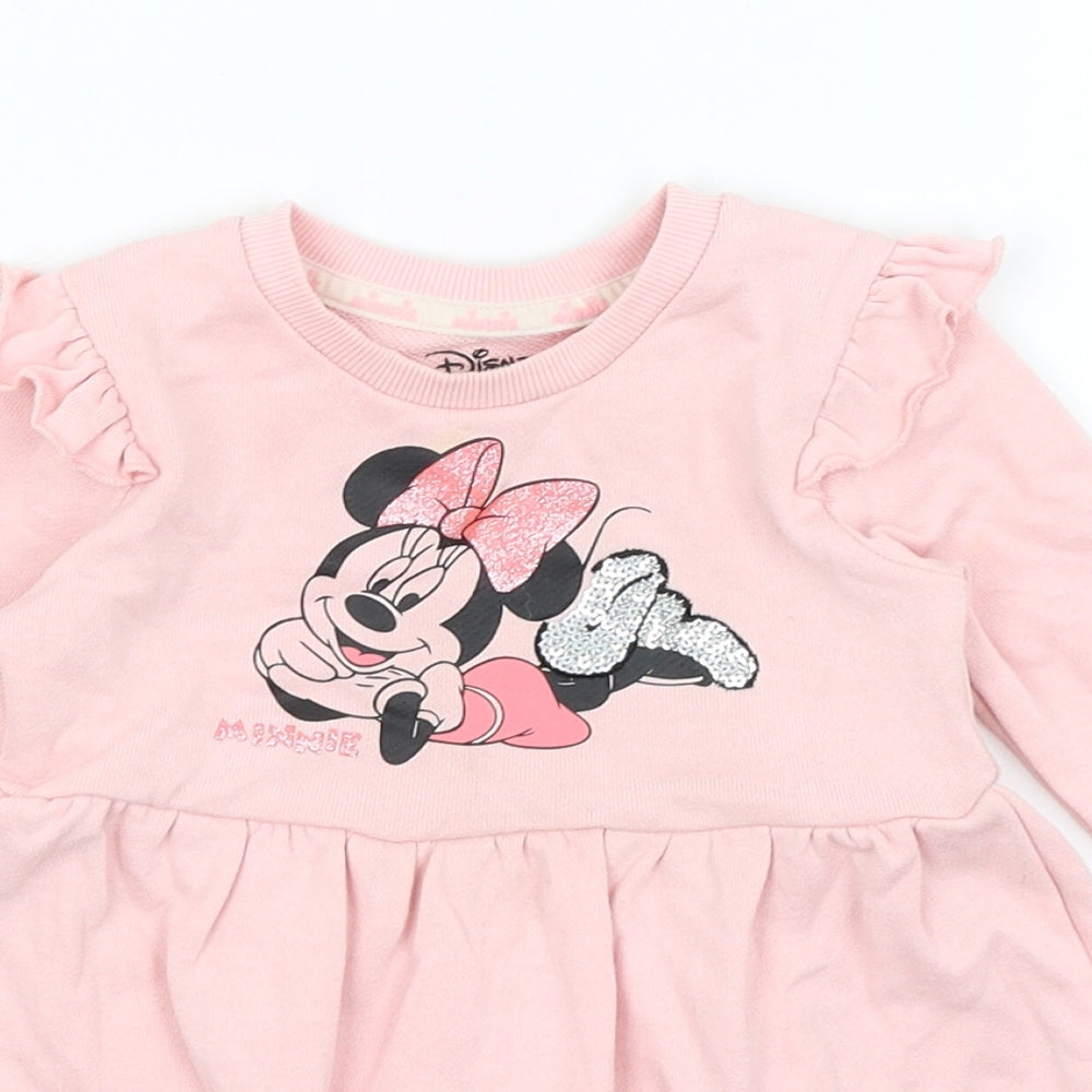 Disney Baby Pink   Fit & Flare  Size 9-12 Months  - Minnie Mouse
