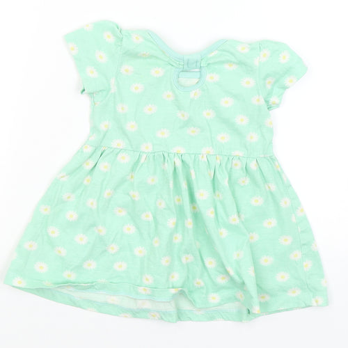 Young Dimension Baby Green Floral  Fit & Flare  Size 6-9 Months