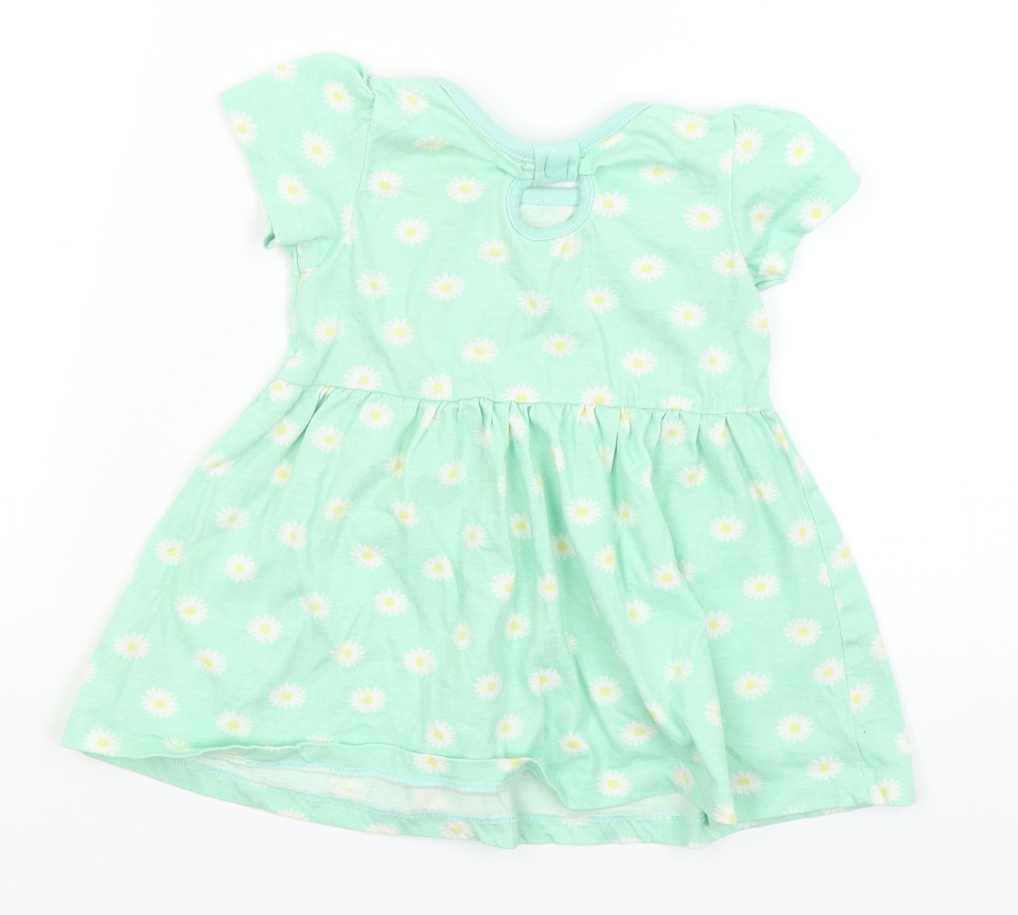 Young Dimension Baby Green Floral  Fit & Flare  Size 6-9 Months