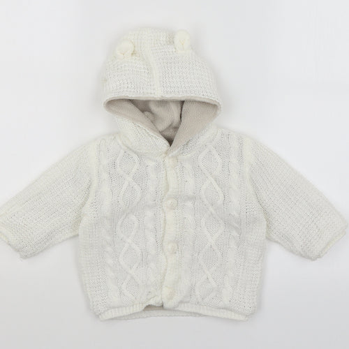 George Baby White   Cardigan Jumper Size 3-6 Months