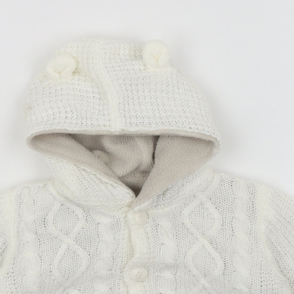 George Baby White   Cardigan Jumper Size 3-6 Months