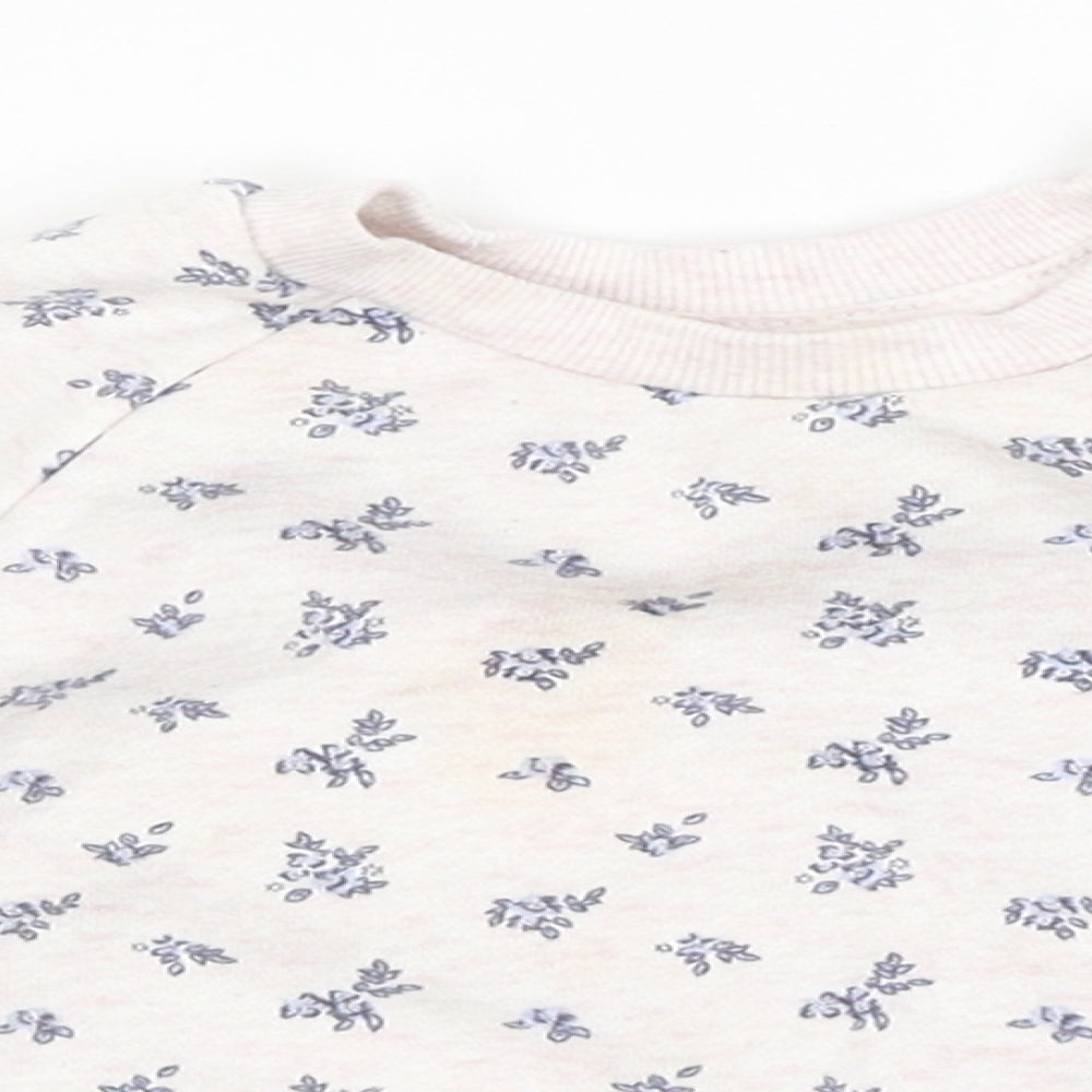 Primark Baby White Floral  Pullover Jumper Size 9-12 Months