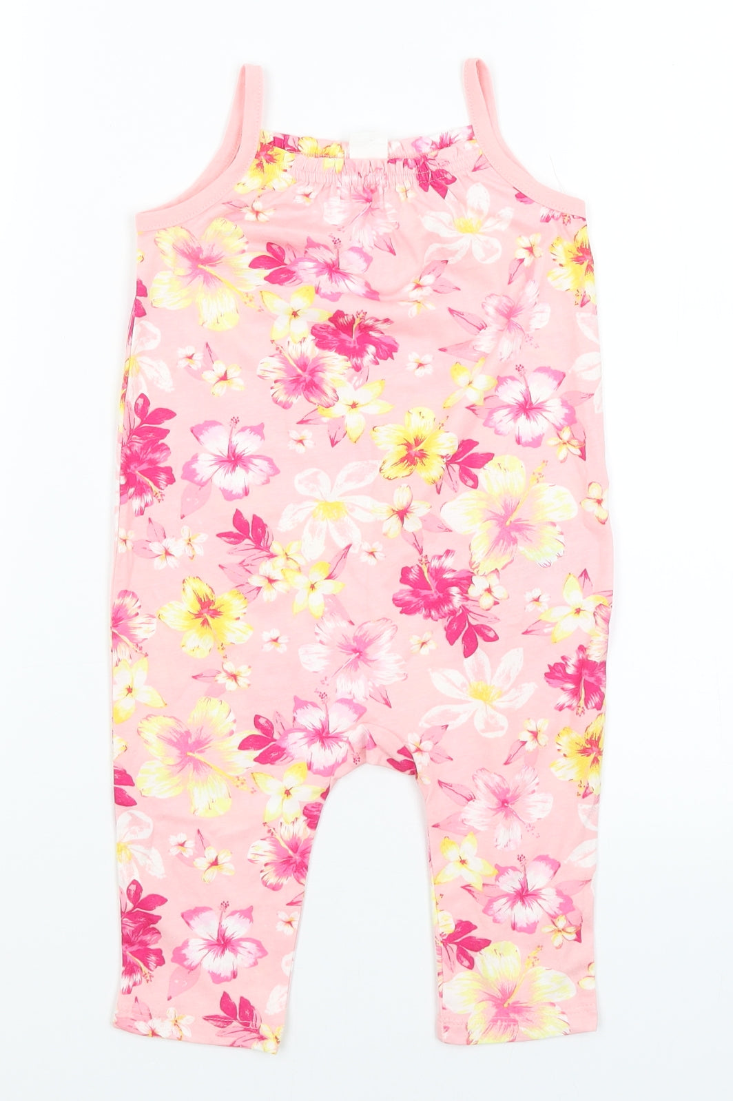 H&M Baby Pink Floral  Romper One-Piece Size 6-9 Months