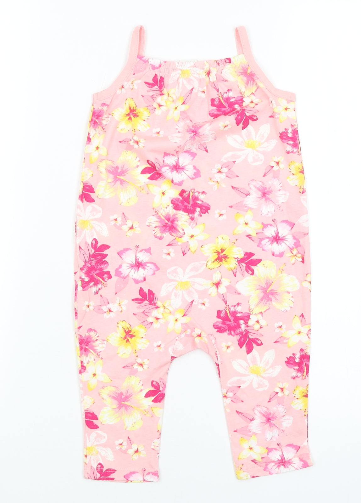 H&M Baby Pink Floral  Romper One-Piece Size 6-9 Months