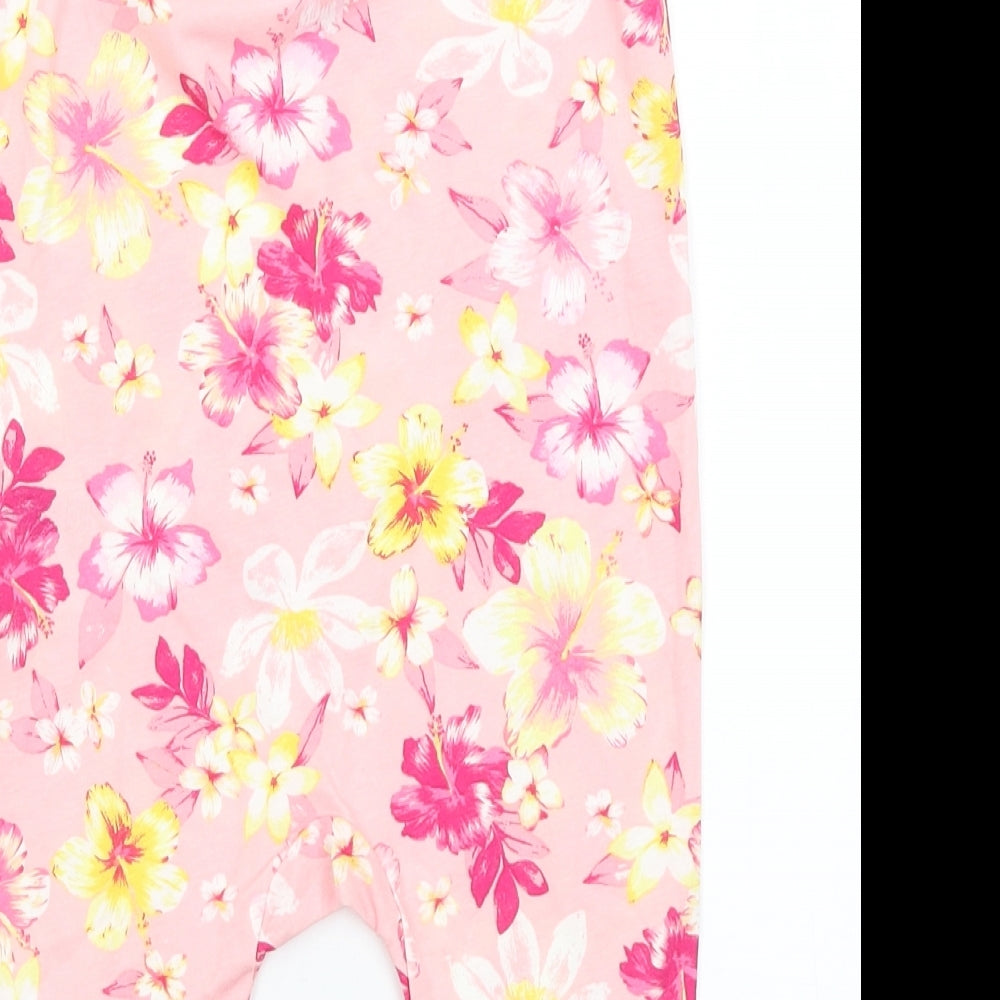 H&M Baby Pink Floral  Romper One-Piece Size 6-9 Months