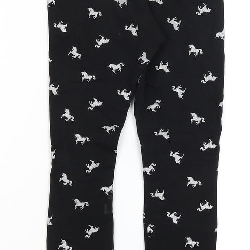 H&M Girls Black   Capri Trousers Size 9-10 Years