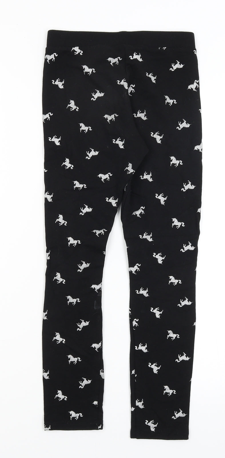 H&M Girls Black   Capri Trousers Size 9-10 Years
