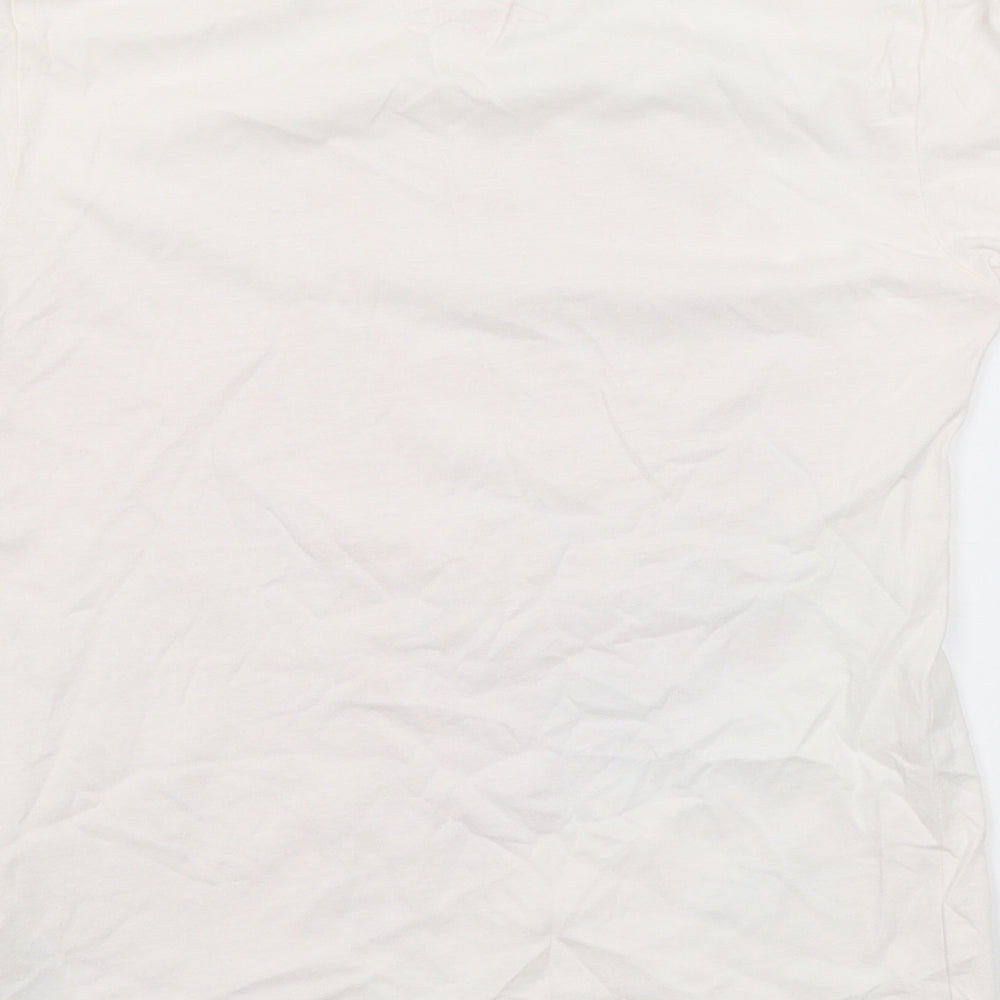 NEXT Girls White   Basic T-Shirt Size 9 Years  - Smile, Sparkle, Shine