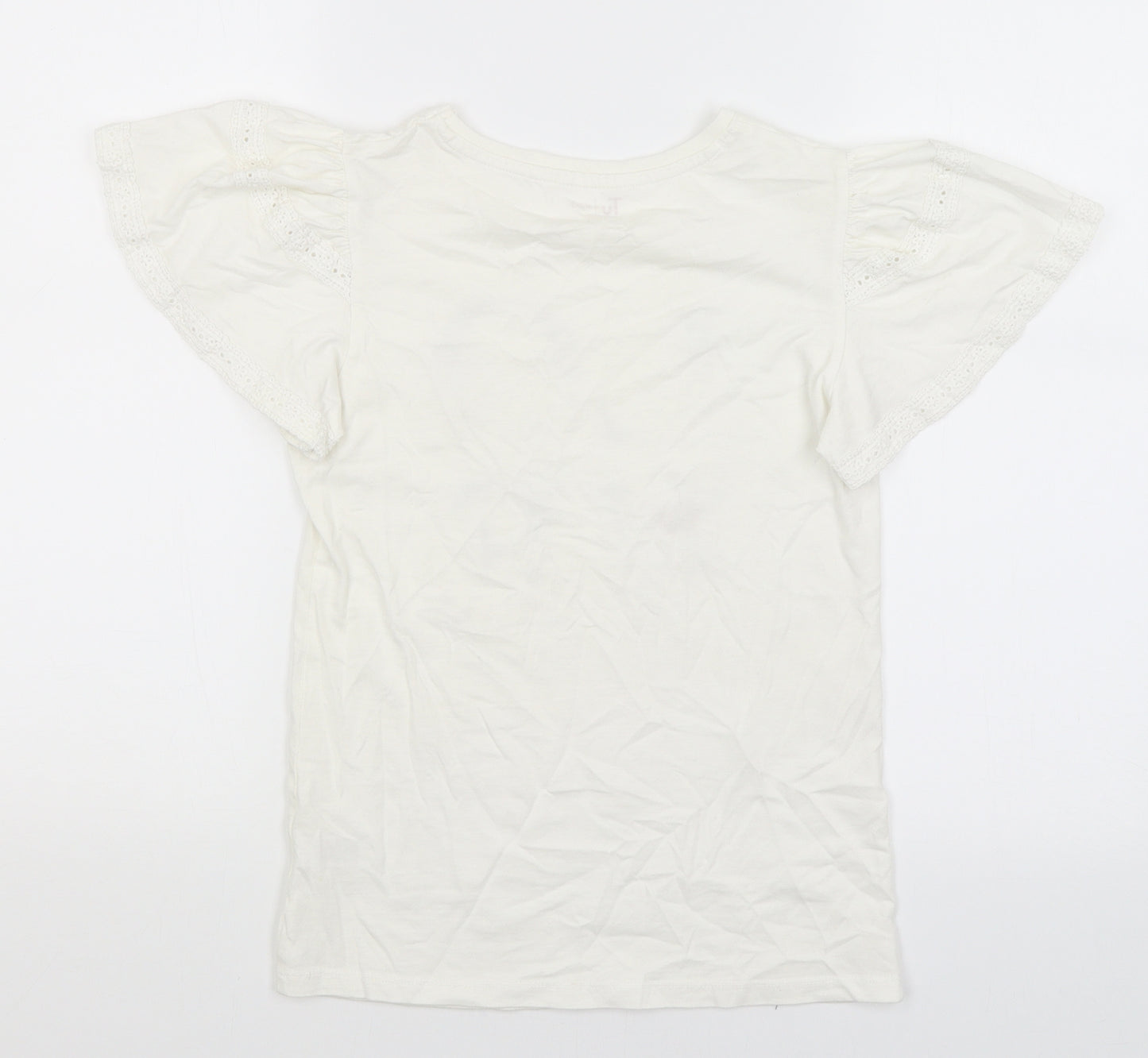 TU Girls White   Basic T-Shirt Size 12 Years  - Love