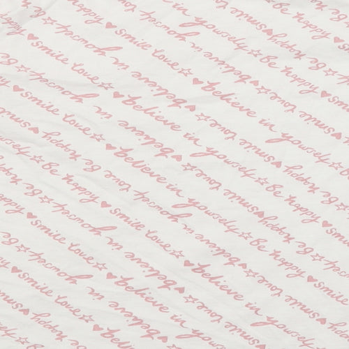 Nutmeg Girls White   Basic T-Shirt Size 11-12 Years  - Inspirational Writing