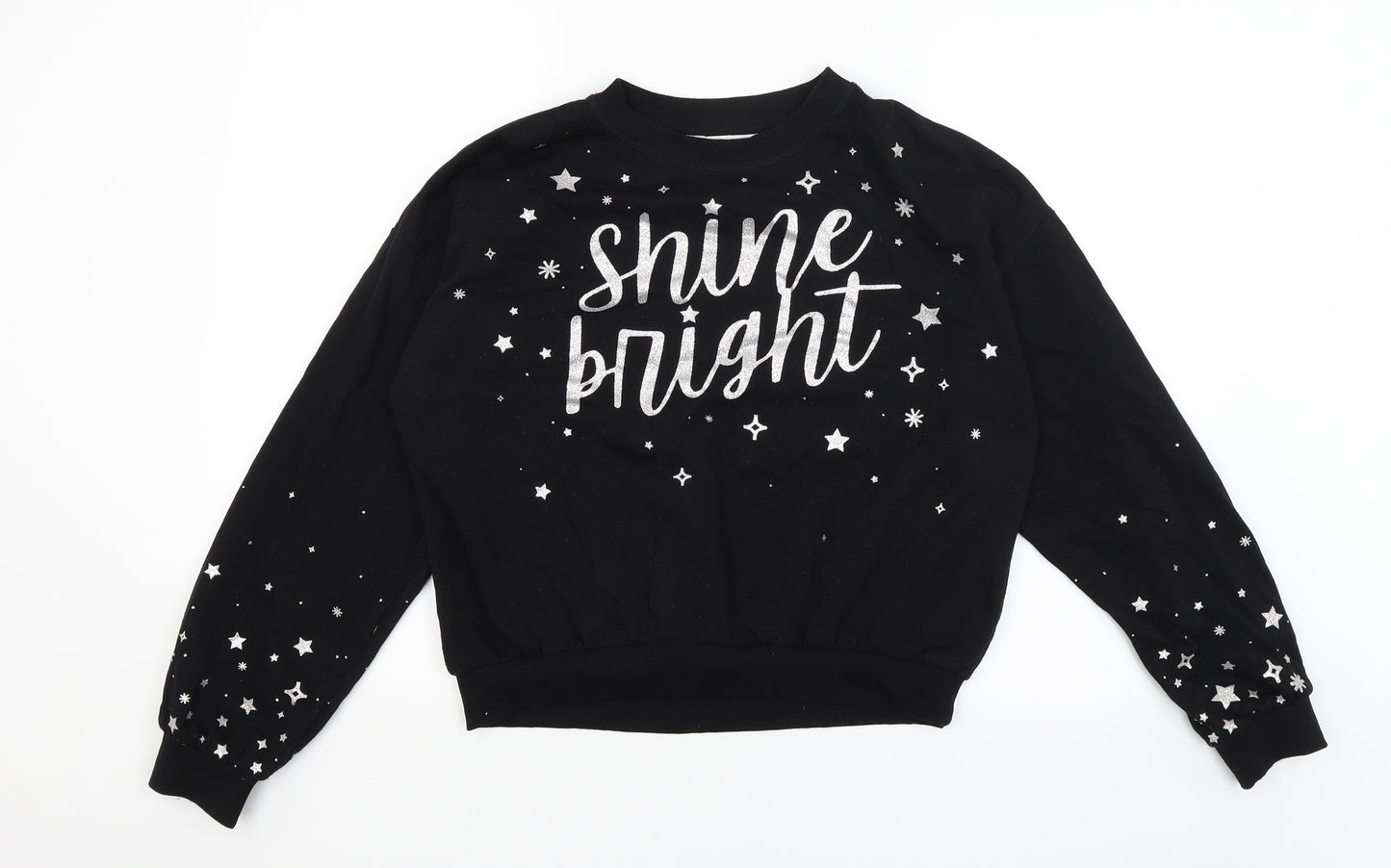 H&M Womens Black   Pullover Jumper Size 12  - Shine Bright