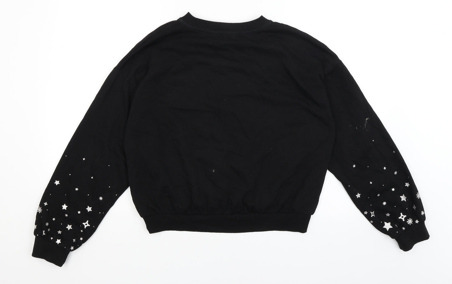H&M Womens Black   Pullover Jumper Size 12  - Shine Bright