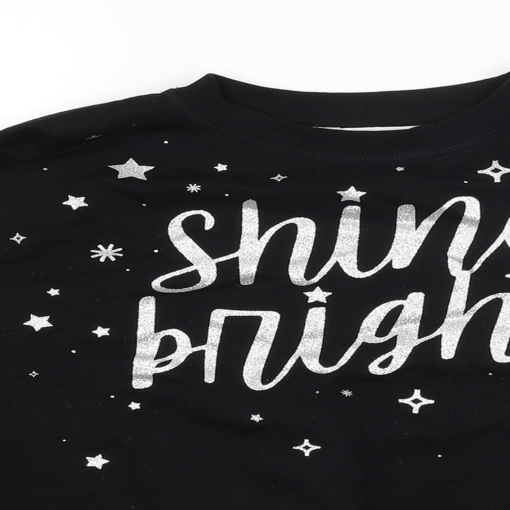 H&M Womens Black   Pullover Jumper Size 12  - Shine Bright