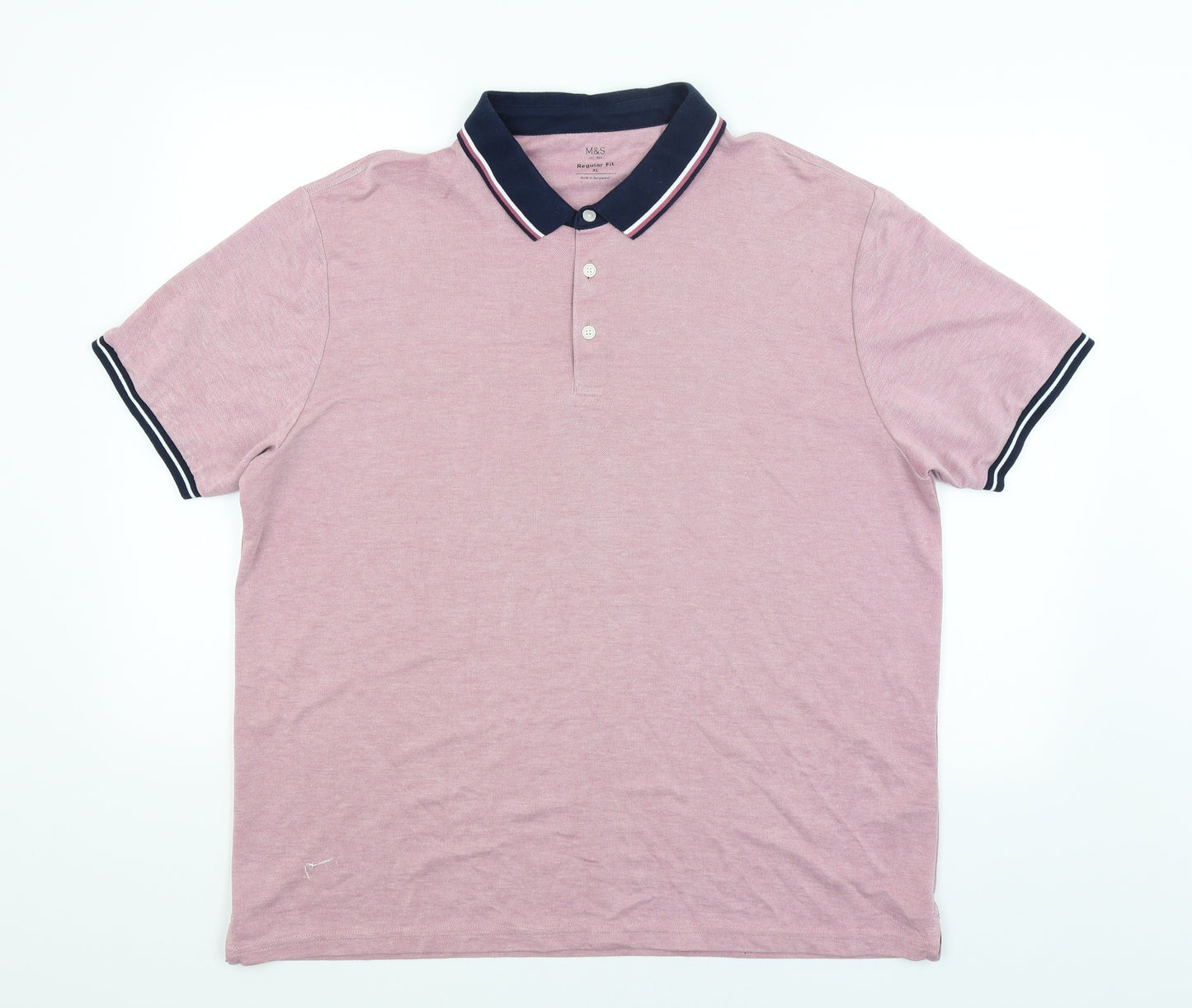 M&S Mens Pink    Polo Size XL