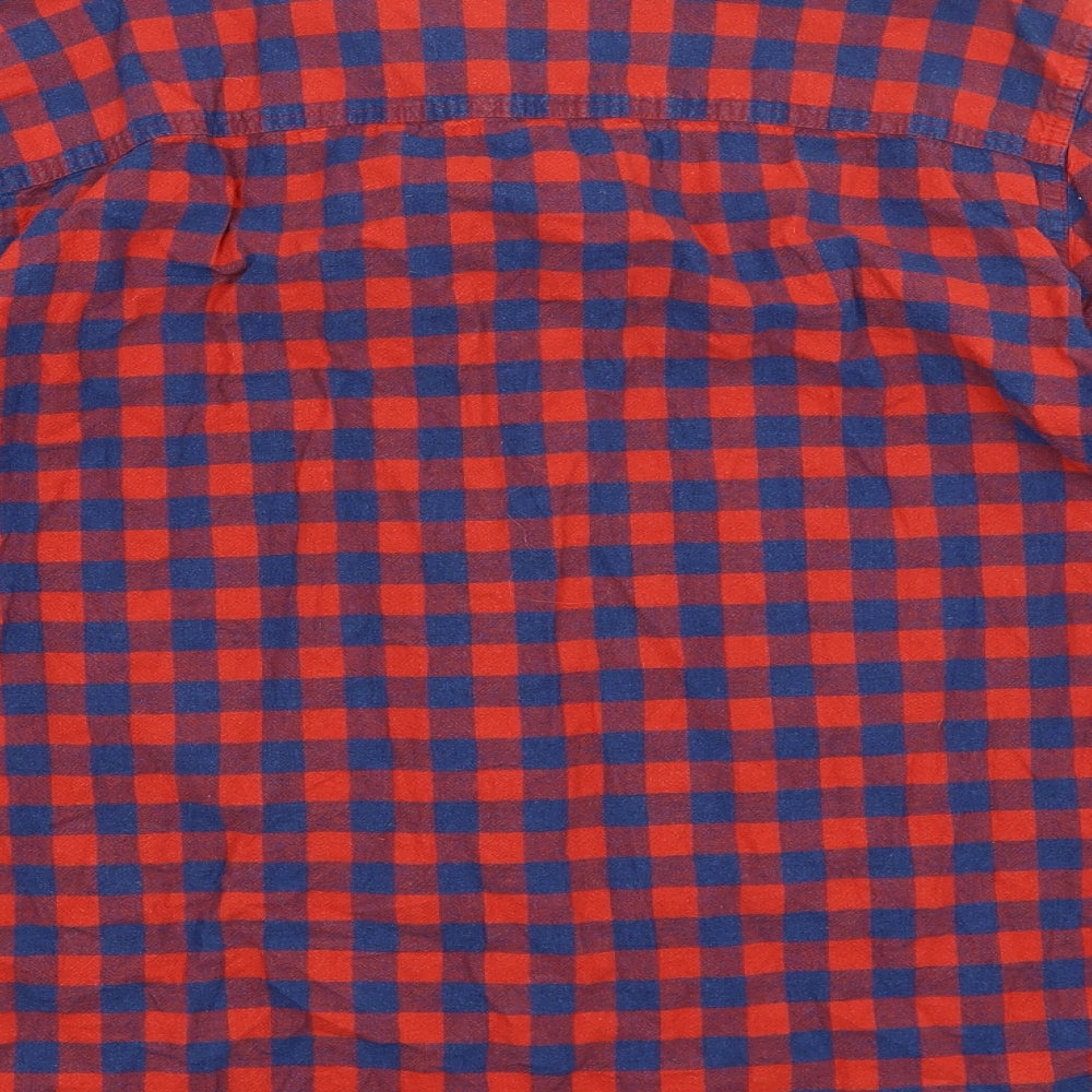 F&F Mens Red Check   Button-Up Size XL