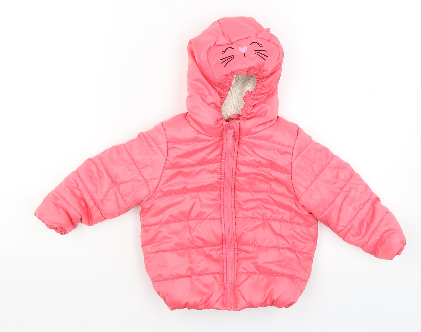 Pep & Co Baby Pink   Puffer Jacket Coat Size 9-12 Months