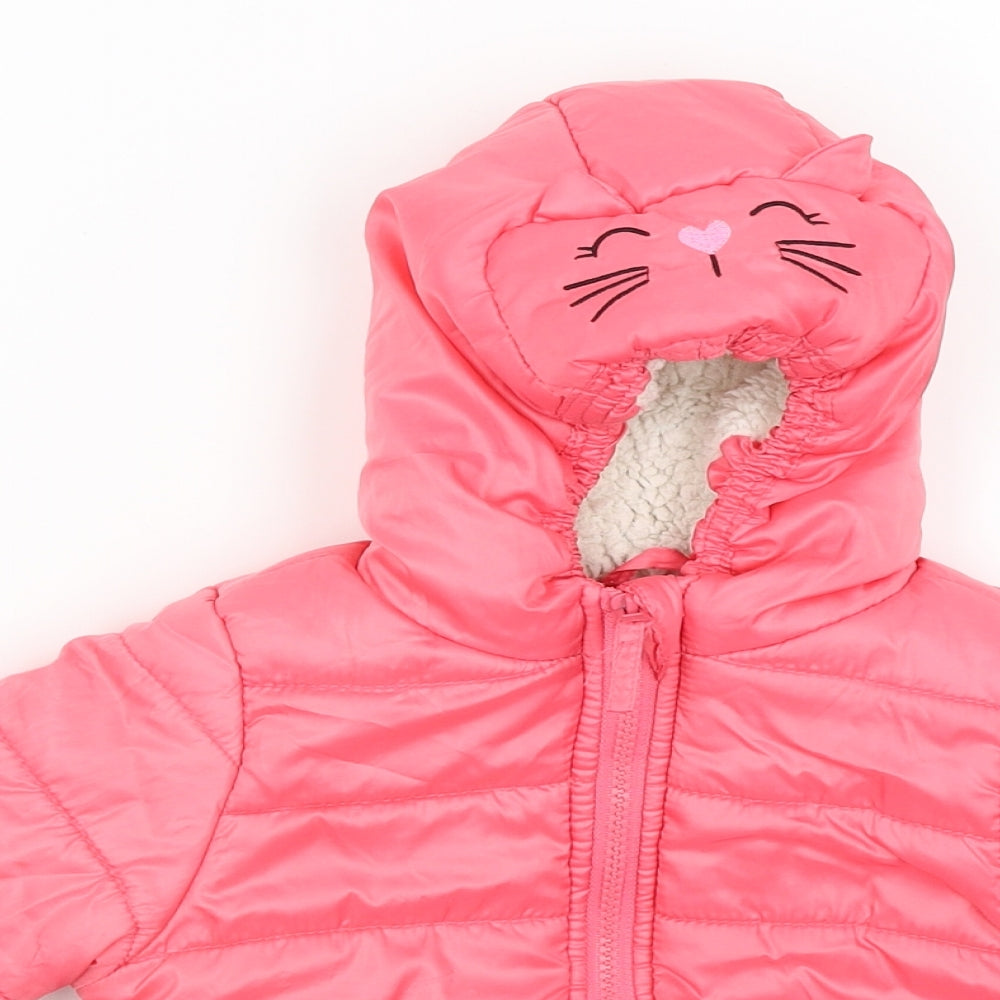 Pep & Co Baby Pink   Puffer Jacket Coat Size 9-12 Months