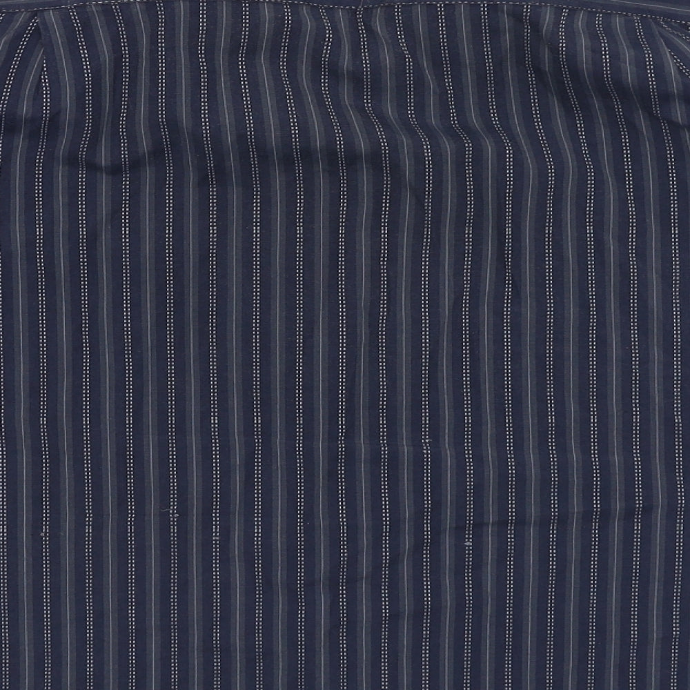 Urban Spirit Mens Blue Striped   Button-Up Size M