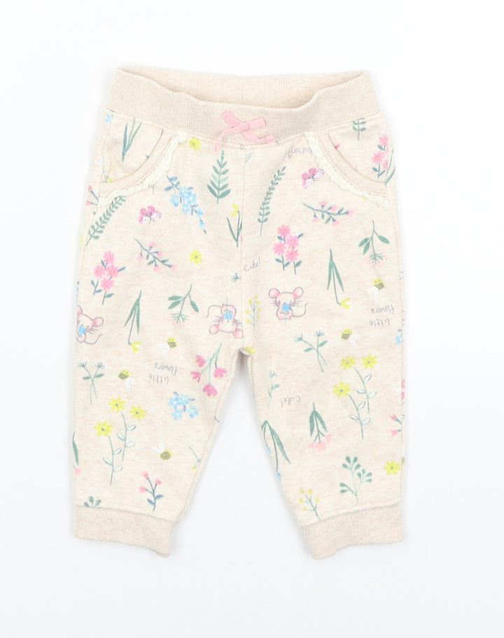 George Baby Beige   Sweatpants Trousers Size 3-6 Months