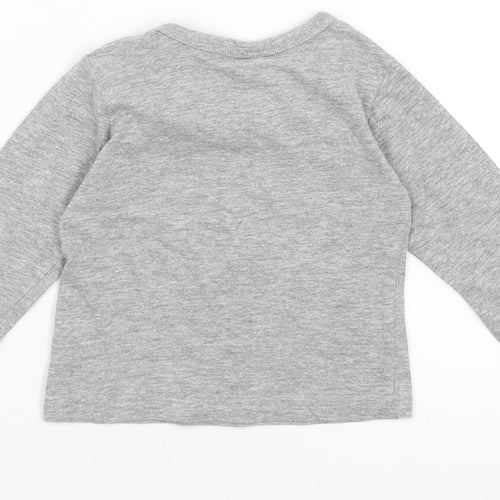 Aardvark Baby Grey   Basic T-Shirt Size 3-6 Months  - Smile Be Happy