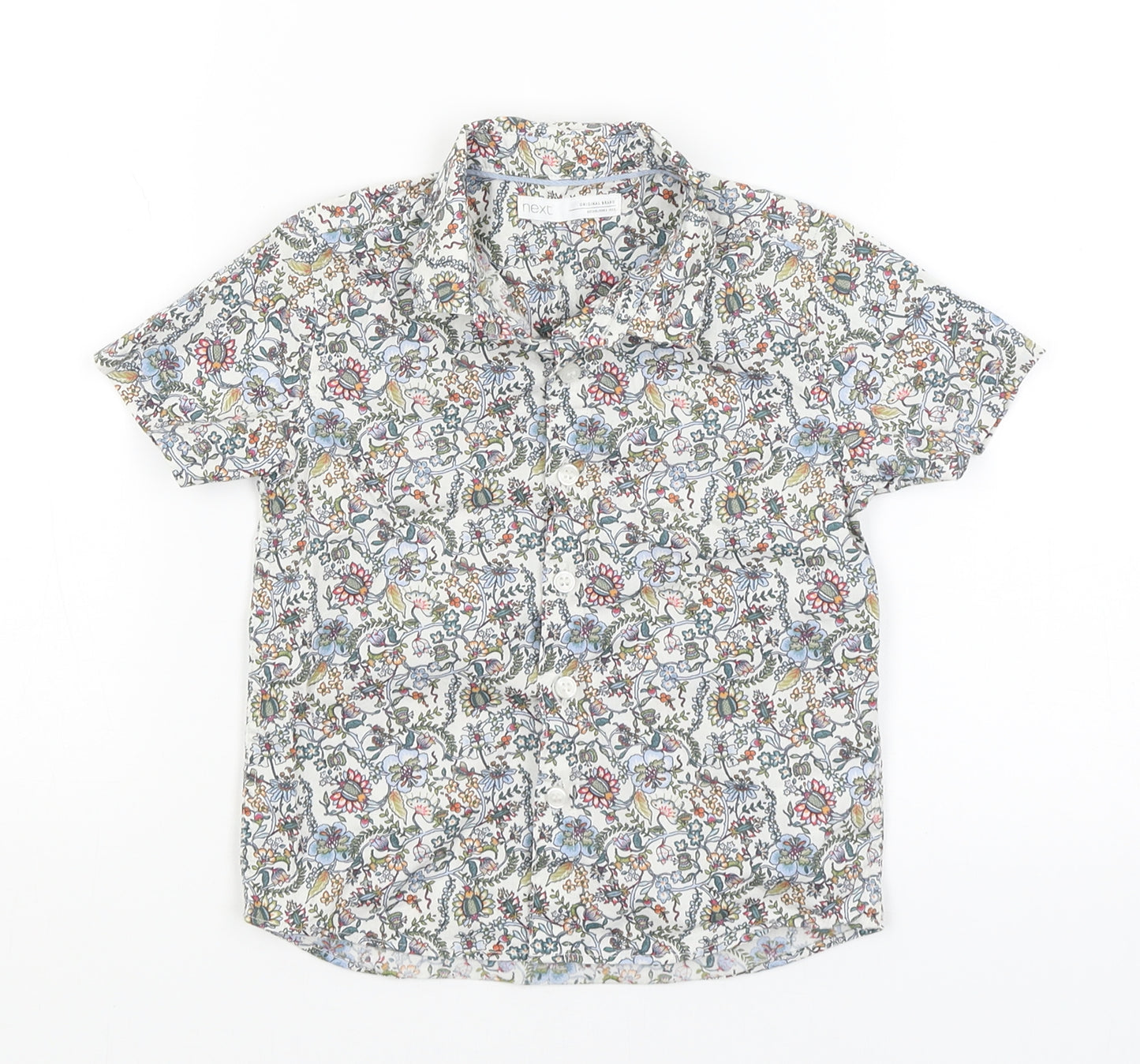 NEXT Baby White Floral  Basic Button-Up Size 18-24 Months