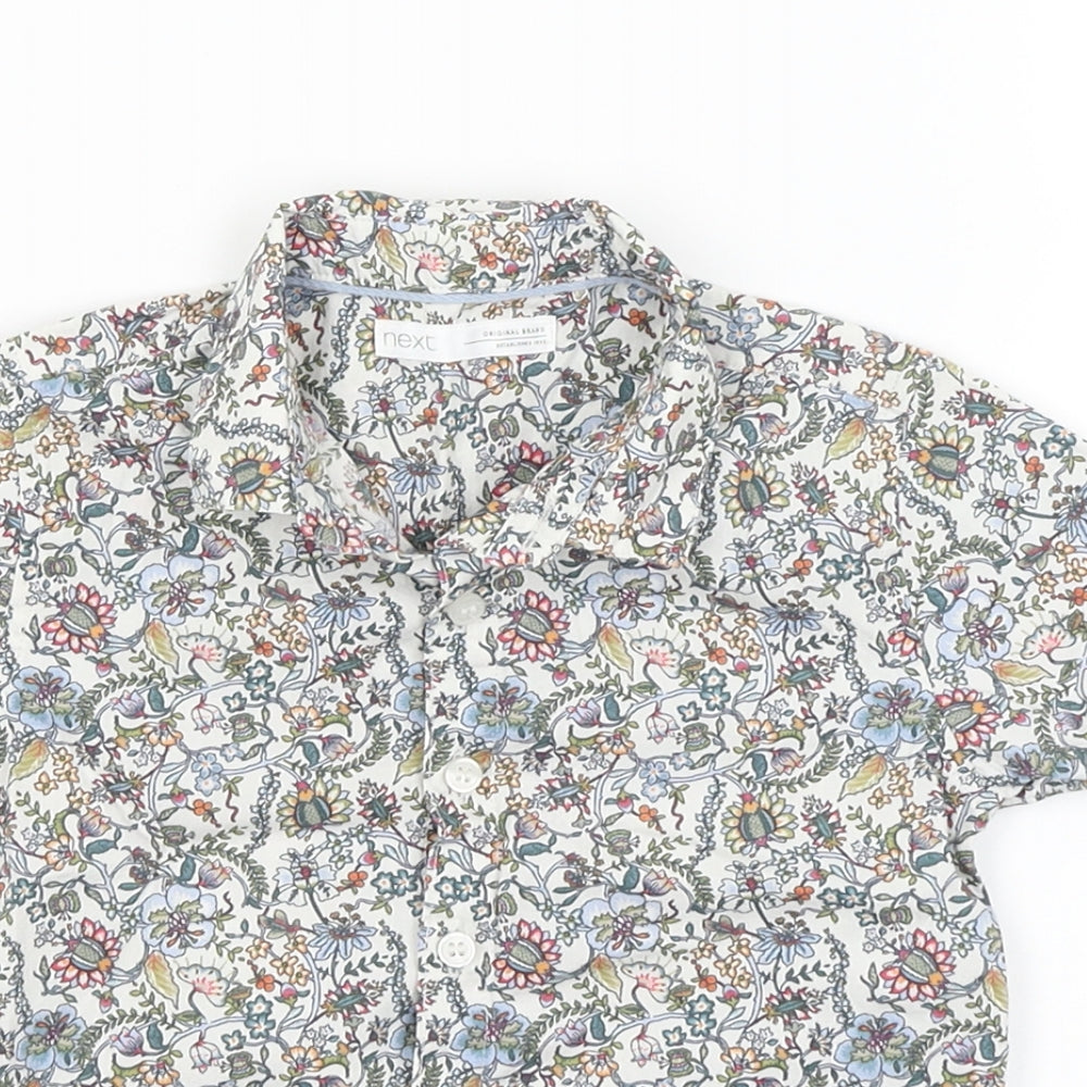 NEXT Baby White Floral  Basic Button-Up Size 18-24 Months