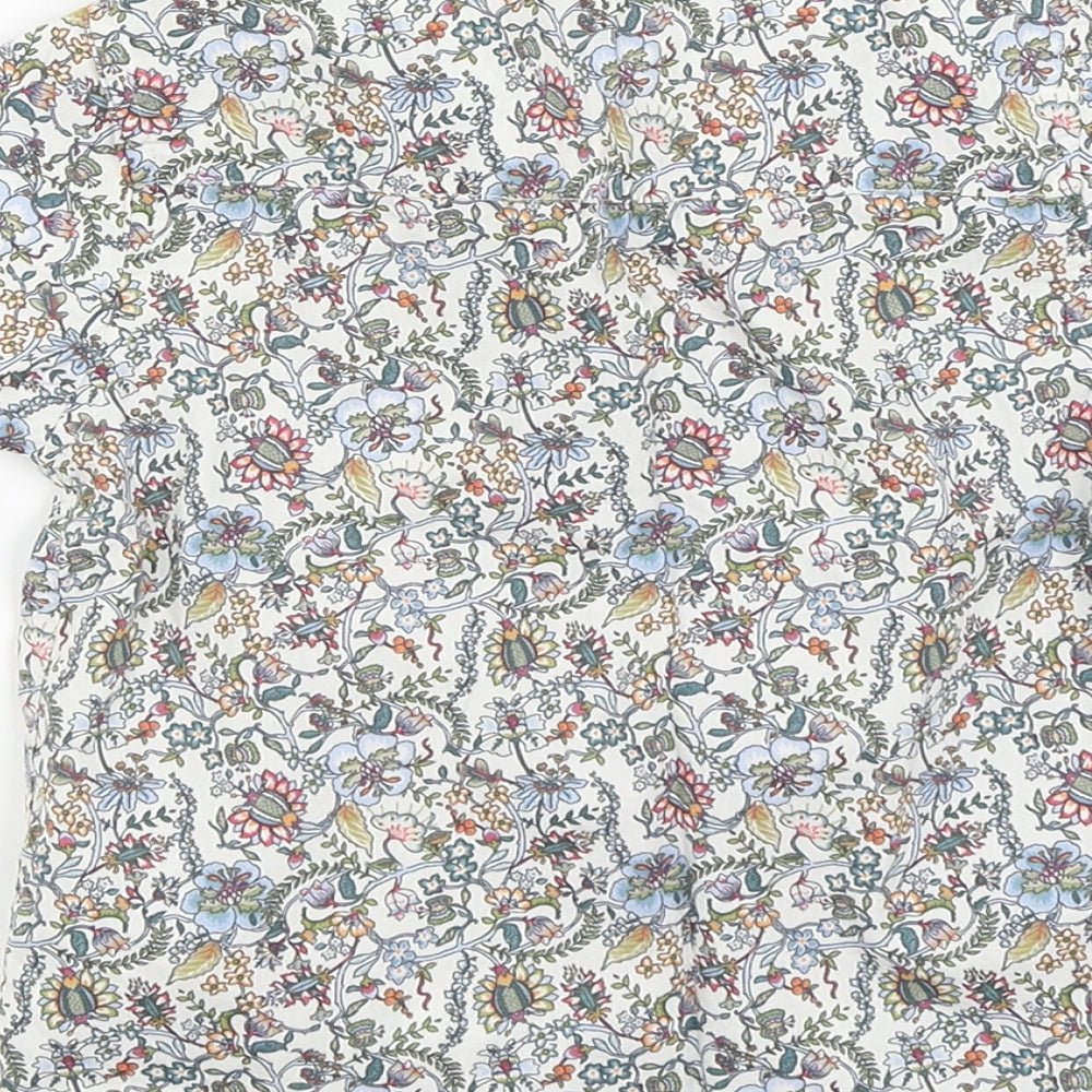 NEXT Baby White Floral  Basic Button-Up Size 18-24 Months